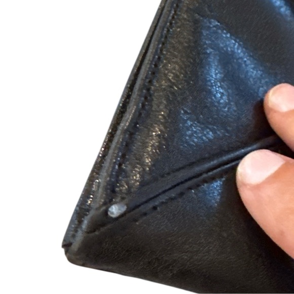 Vintage 1970s Dior Black Calfskin Leather Envelope Clutch Bag - Picture 11 of 11